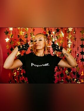 Popstar Black Graphic Tee